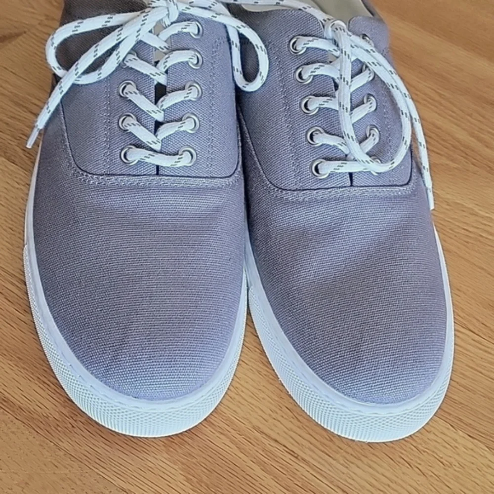 J.CREW Gray Canvas Lace Up Shoe